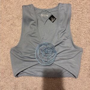 Blue Sleeveless Top